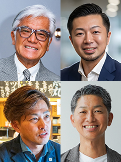 佐藤 裕久 氏（左上）、和田 裕直 氏（右上）、細川 雄也 氏（左下）、益子 雄児 氏（右下）
