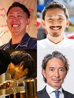 宮﨑 元成 氏（左上）、林 龍男 氏（右上）、盛 大地 氏（左下）、茂木 哲也 氏（右下）